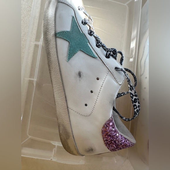 Golden Goose women’s Super Star low top sneaker. Size 39. Purple/teal/white. - Picture 5 of 8